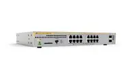 Allied Telesis L2+ switch with 16 x 10/100/1000T PoE ports and 2 x 100/1000X SFP ports AU Power Cord