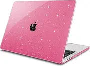 Tuiklol Case for 2022 MacBook Pro 13 Inch M2 Clip, 2021 2020 Release M1 A2338 A2289 A2251, Hard Shell Case for MacBook Pro 13.3" with Touch Bar Fits Touch ID and Retina Display, Sparkly Rose Pink