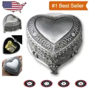 Unique Heart-Shaped Tin Music Box with Howl's Moving Castle Tune - Perfect Gift