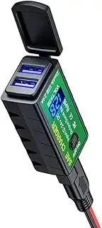 Dual USB Motorcycle Charger 12V SAE to USB Waterproof Adapter for Phone GPS