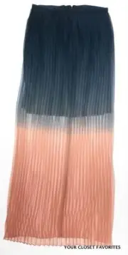 Cynthia Rowley Women's Small Ombre Dip Dye Pleated Maxi Skirt