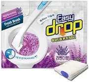 Easydrop Disposible (Flushable) Toilet Cleaner Brush - 24 Refills [Made in Korea] Handle not included (Lavender)