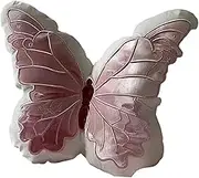 Butterfly Pillow, Decorative Pillow, Halloween, Soft Birthday Gift, Sofa, Dorm, Desk, Bedding, Sleeping Bed, Cushion, White Pink, as described
