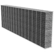 Gabion Wall with Cover Galvanised Steel 600x50x200 cm vidaXL