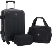 3 Piece Luggage Set - Black - Chicago Hard side Expandable Spinner Luggage