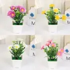 Daisy Artificial Plant Bonsai Evergreen Small Potted Plants Garden