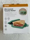 MICROWAVE TOASTIE MAKER BRAND NEW GREEN COLOUR ANKO BRAND 17.5cm W x 15cm D