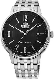 [ORIENT] Men's Japanese Automatic/Hand Winding Stainless Steel Classic Watch RA-AC0J-A Model: (RA-AC0J08B10B), Black, Automatic Watch