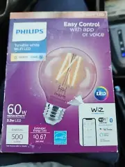 Philips Tunable G25 60W Equivalent Dimmable Smart Wi-Fi WiZ Con Light Bulbs