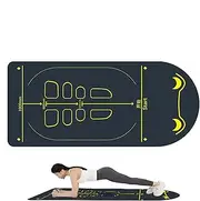 Exercise Equipment Mat, Ab Roller Wheel Workout Mat, Non-Slip Thick Cushion, Sound Insulation, for Abdominal, Pilates, Skipping, Yoga, Home Fitness, 60 x 150 cm