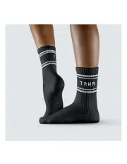 [TRNR] Crew Grip Socks 2 Pairs in Black/White
