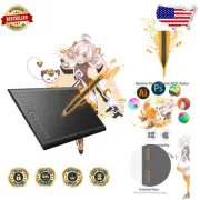 M10K Digital Graphics Tablet - 10 Hot Keys, 8192 Levels, Compatible with Mac/PC
