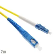2M LC/UPC to SC/UPC Simplex Single Mode Fiber Optic Optical Patch Cable Cord