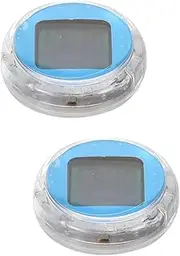 Mobestech 2pcs Tiny Digital Wall Clock for Classroom Motorcycle Car Small Clock Easy Install Waterproof