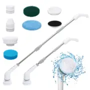 Long Handle Electric Spin Scrubber Cordless Power Turbo Scrub Cleaning Brush