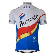Mens Retro team Banesto Cycling Jersey Bicycle Jersey Cycling Shirt Cycling Tops