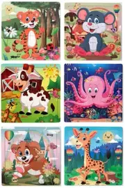 Puzzles for Kids Ages 3-5 Year Old 20 Piece Colorful Wooden Puzzles Set of 6 ...