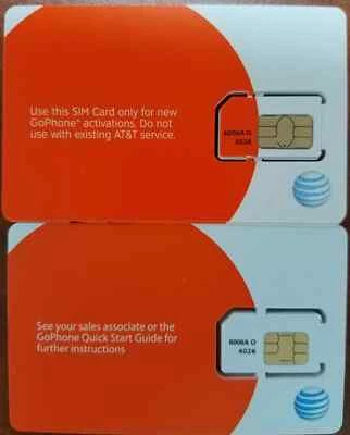 NEW AT&T PREPAID/POSTPAID SIM CARD. SKU 6006a Unactivated