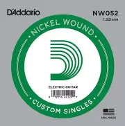 D'Addario NW052 Nickel Wound Electric Guitar Single String, .052