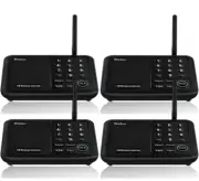 Wuloo 10 Channel 3 Code Wireless Intercom System 4 pack #W666-P4 5280 Ft. Range