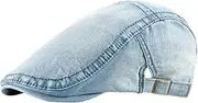 [meioro] Women Denim Newsboy Cap Cotton Flat Cap Ivy Gatsby Driving Hunting Gatsby Cabbie Hats for Men