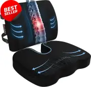 Seat Cushion for Office, Lumbar Support Chair, Car, Back Support Memory Foam