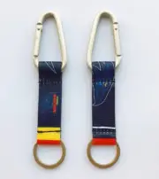 Adelaide Crows Official AFL Team Colours & Logo Carabiner Keyring 13.5cm x 3cm