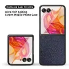 For Motorola Razr/ Razr+ 2024 Razr 40 ultra Gilitter Hinge Case with Window Film