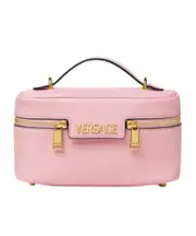 Versace Tag Zipped Vanity Bag One size pink