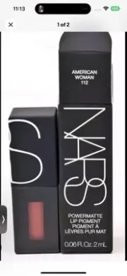 NEW NIB NARS Powermatte Lip Pigment 112 American Woman TRAVEL MINI 2ml/0.06oz