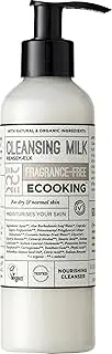 eCooking Fragrance-Free Cleansing Milk 200 ml - Gentle and Effective Makeup Remover and Facial Cleanser for Sensitive Skin