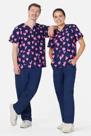 Love Hearts Top & Pant Scrub Set