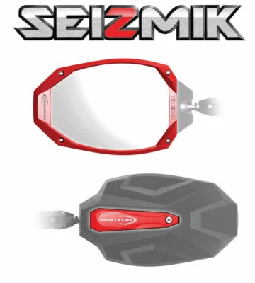 Red Seizmik Photon Side View Mirrors for 2010-2020 Can-Am Commander 800 / 1000