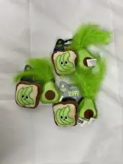 Quirky Kitty Avacado Toast Toy, filled with Catnip & Silvervine pack of 3