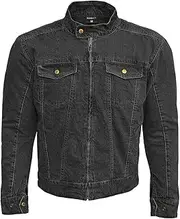 RIDERACT Mens Motorcycle Denim Jacket Reinforced with Aramid Fiber Motorbike Riding Motorcycle Jeans Protective Riding Gear Armoured Biker Jackets