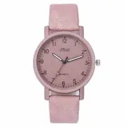 Veile Studios Fashion Casual Simple Digital Scale Literary Stone Quartz Watch Pink Watches