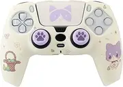 TANOOKI Maneki Combo Pack Skin Controller PS5 Hard Case + Grips + Touchpad Sticker for DualSense, Cat Cute, Kit Accessories PlayStation 5