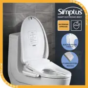 Simplus Smart Electric Bidet Toilet Seat Cover Paper Saving Auto Smart Wash