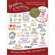Stitcher's Revolution Iron-On Transfers-Raining Cats & Dogs SR-21