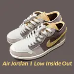 【NIKE 耐吉】AIR JORDAN 1 LOW INSIDE OUT 松果棕黃 麂皮 男鞋 DN1635-200(JORDAN 1)