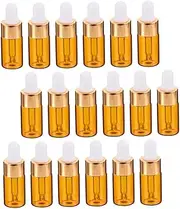 LOORGVEL 25pcs Mini Glass Dropper Bottles Portable Essential Oil Dispenser Leak Subpackaging Bottles for Travel Business Sports Outdoor Use
