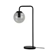 Newton Clear Glass Black Desk Lamp