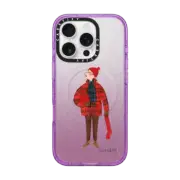 iPhone 16 Pro Impact Case MagSafe Compatible Slowboy in holiday tartan