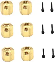 Tadill RC Car Wheel Hex Hubs Drive Adapter Components Easy to Install, Repairing Replacement Remote Control Car Widened Combiner, 6x6 No Output Shaft