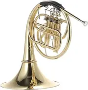 zolyet Bb Single French Horn 3 Key Brass Gold Lacquer Single-Row Split French Horn Wind Instrument with Cupronickel Mouthpiece Carry Case Gold