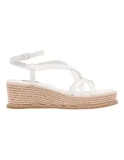 [Nine West] Criba Wedge in White