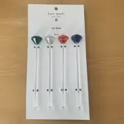 Kate Spade X Target Cocktail Drink Stir Sticks, Set Of 4 NWT, So Cute!