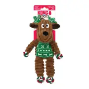 Kong Knots Floppy Squeaker Toy For Dogs - Xmas Reindeer 1 Pack
