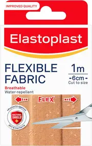 Elastoplast Fabric Extra Flexible Dressing 10x6cm 10 Pack