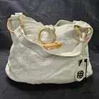 Red By Marc Ecko Pleated Pleasure White Leather Purse NWT BRAND NEW Tote Bag